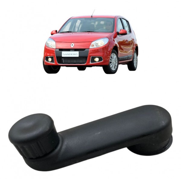 Manivela Vidro Manual Renault Sandero 2011 2012 2013 Preto