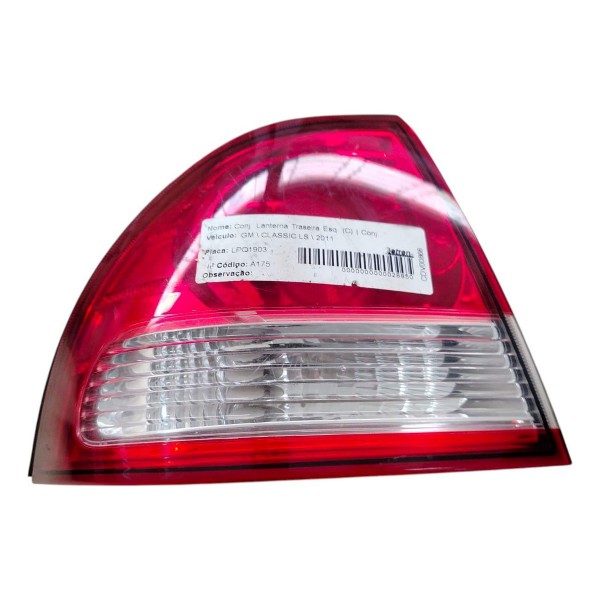 Lanterna Esquerda Gm Classic 2011 2012 2015 2017 Original Esquerdo/motorista Vermelho