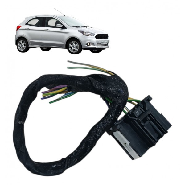 Plug Conector Preto 8 Fios Modulo Airbag Ford Ka 2018 2019