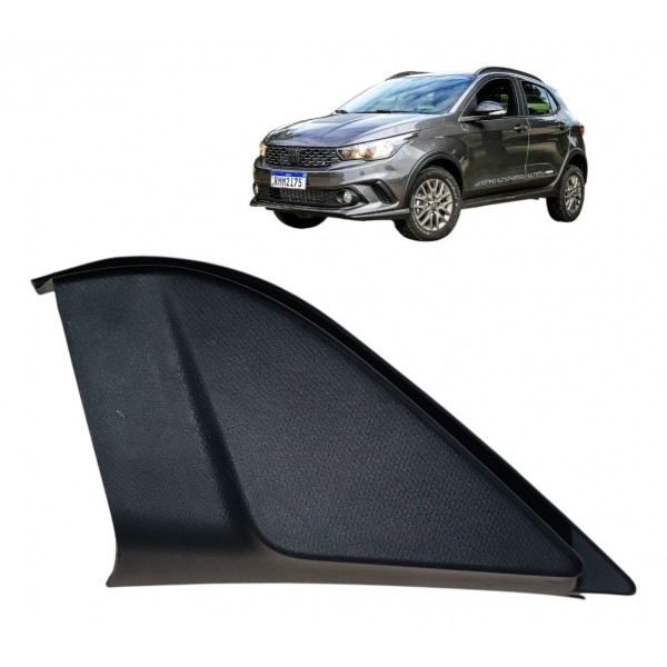 Moldura Interna Retrovisor Direito Fiat Argo Cronos 2021 Preto
