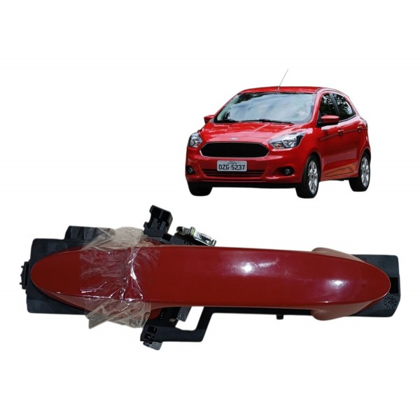 Maçaneta Porta Dianteira Direita Ford Ka 2018 2019 Vermelho Dianteira