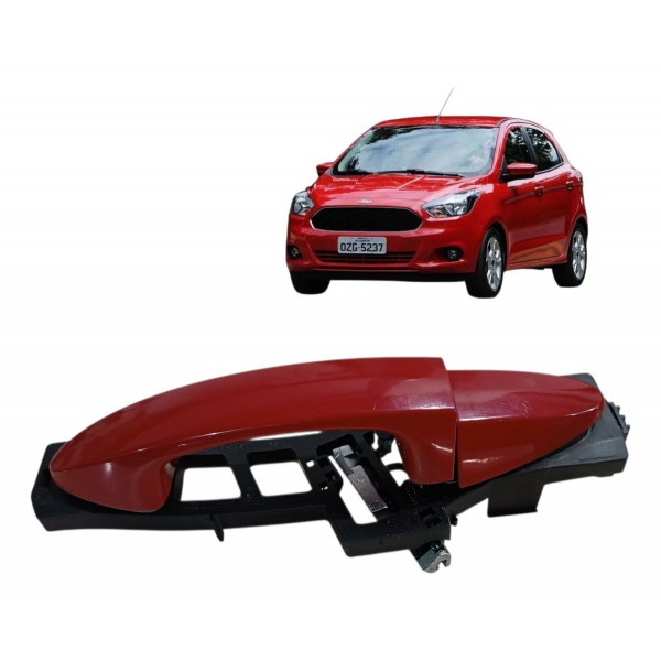 Maçaneta Porta Traseira Esquerda Ford Ka 2018 2019 Vermelho Traseira