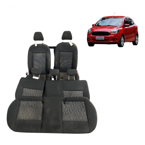Jogo Banco Completo Ford Ka Hatch 2016 2017 2018 2019 Preto
