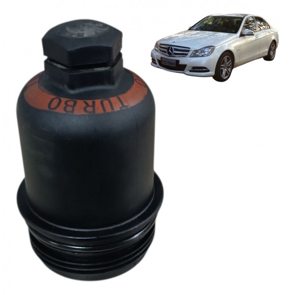 Tampa Copo Filtro Óleo Mercedes C180 1.8 Cgi W204 2011 2012 Preto