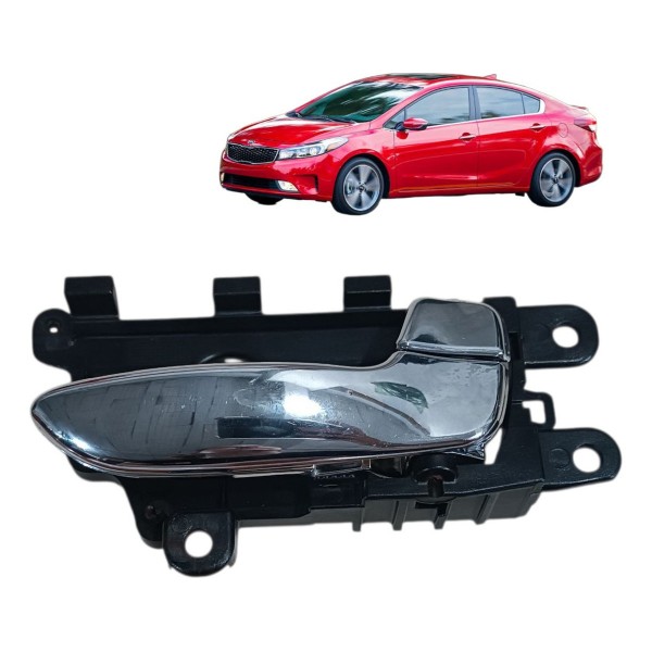 Maçaneta Interna Cromada Kia Cerato 2014 2015 2016 Direita Cromado Dianteira/traseira
