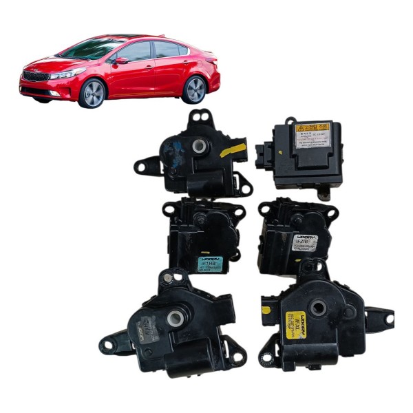 Jogo Kit 6 Atuador Caixa Ar Condicionado Kia Cerato 2015 Preto