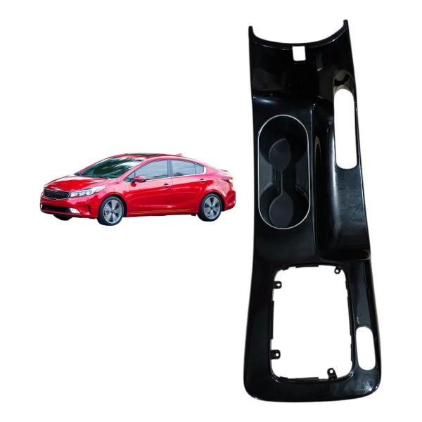 Moldura Console Central Porta Copos Kia Cerato 2014 2015 Preto