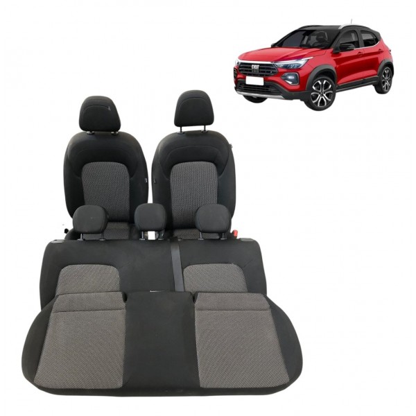 Jogo Banco Tecido Fiat Pulse 2022 2023 2024 Preto Completo Preto