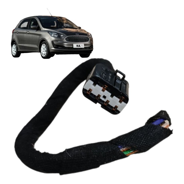 Plug Conector 6 Fios Botão Vidro Ford Ka 2021 Diant Direito