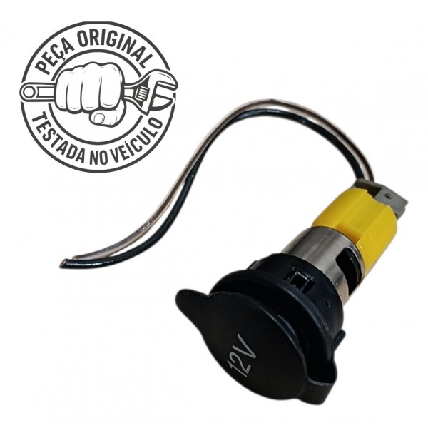 Tomada Conector Carregador 12v Ford Ka 2018 2019 2020 2021 Preto