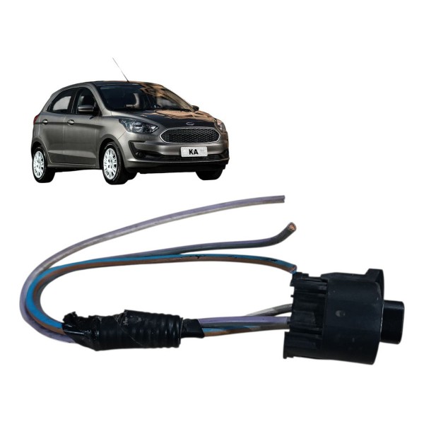 Plug Conector 3 Fios Modulo Relé Ventoinha Ford Ka 2020 2021