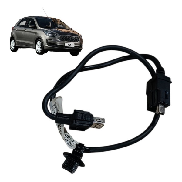 Cabo Usb Porta Treco Painel Ford Ka 2015 2016 2017 18 19 20