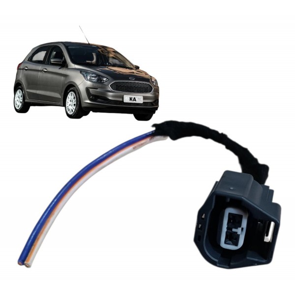 Plug Conector 2 Fios Maquina Vidro Ford Ka Dianteiro Direito