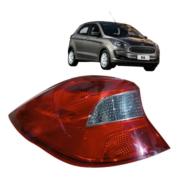 Lanterna Esquerda Ford Ka Hatch 2019 2020 2021 Fume Original Esquerdo/motorista Vermelho