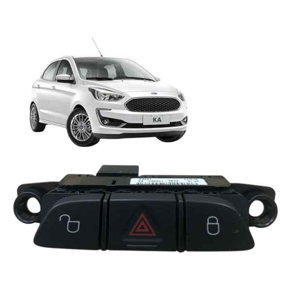 Botão Comando Pisca Alerta Trava Porta Ford Ka 2015 A 2018