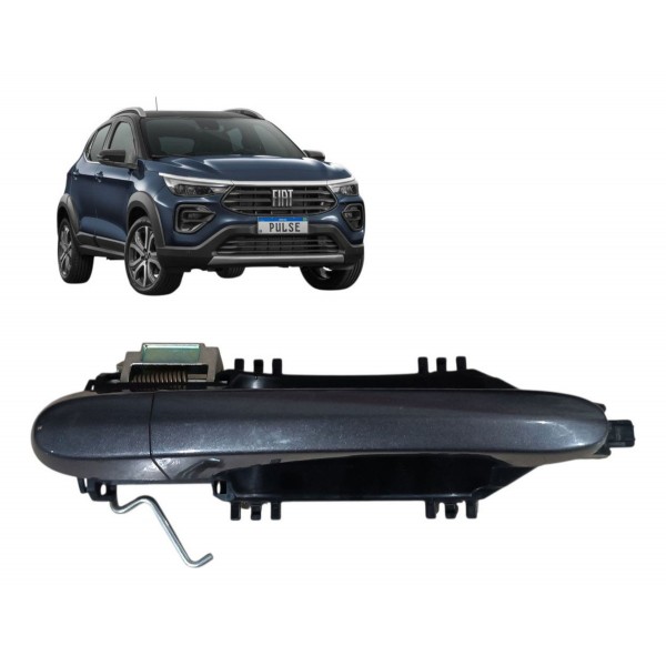 Maçaneta Porta Traseira Direita Fiat Pulse 2021 2022 2023 Cinza Traseira