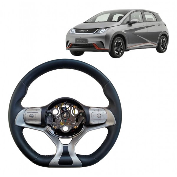 Volante Direção Byd Dolphin Gs 180ev 2023 2024 Com Comandos Preto