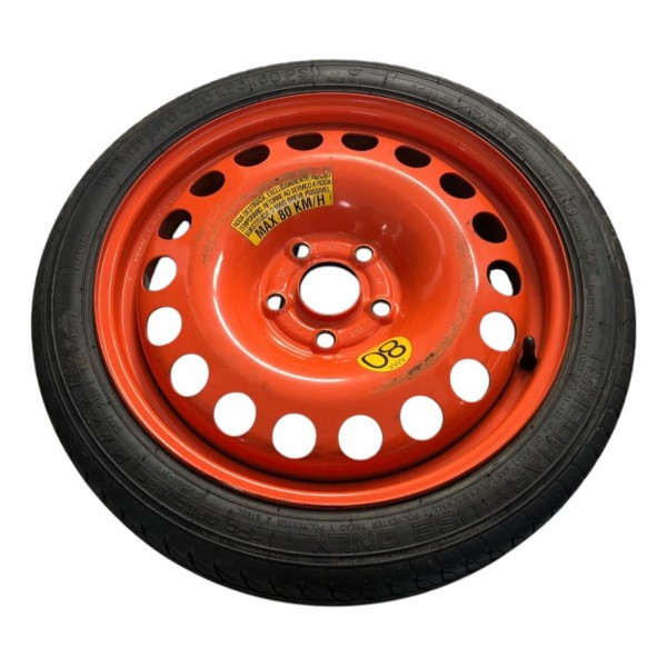 Roda Pneu Estepe Fino Gm Cruze 2017 2018 2019 2020 115/70 R6 Laranja