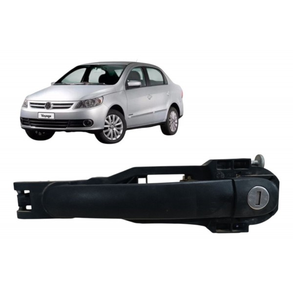 Maçaneta Externa Dianteira Esquerda Gol Voyage G6 2013 2014 Preto Dianteira