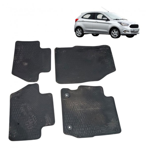 Jogo Tapete Borracha Original Ford Ka 2018 2019 2020 2021