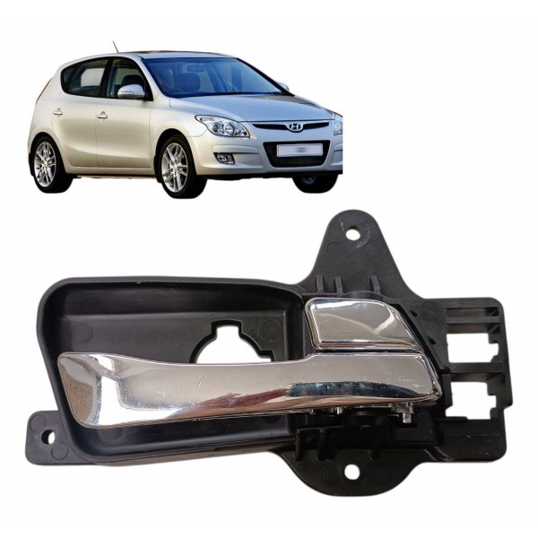 Maçaneta Interna Traseiro Direito Hyundai I30 2009 A 2012 Cromado Dianteira/traseira