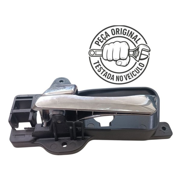 Maçaneta Interna Traseiro Esquerdo Hyundai I30 2009 A 2012 Cromado Traseira