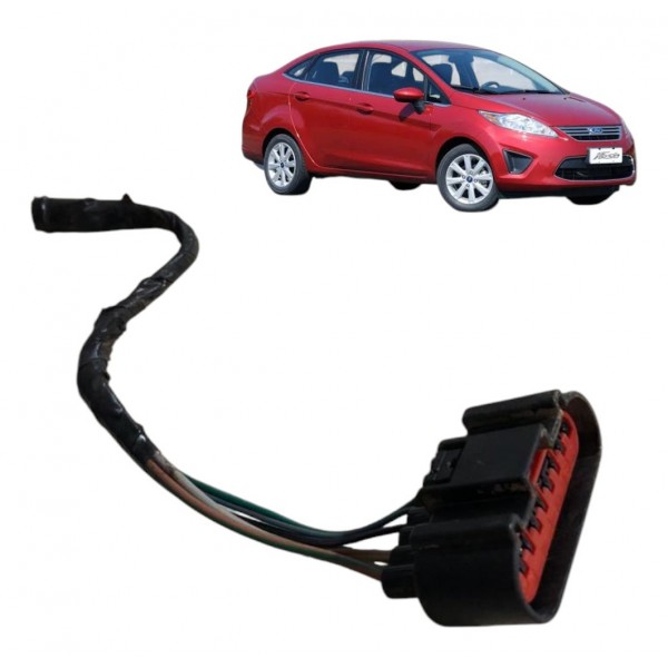 Plug Conector Fechadura Tras Direito New Fiesta Mex 2012