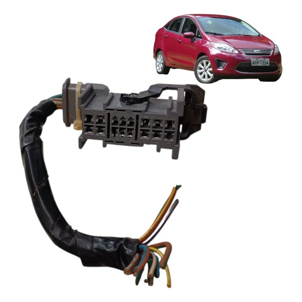 Plug Conector Cinza 11 Fios Módulo Central New Fiesta 2012