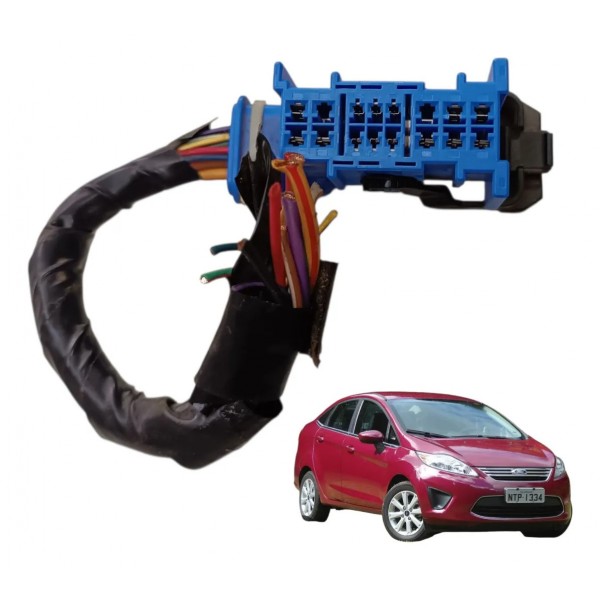 Plug Conector Azul14 Fios Módulo Central New Fiesta Mex 2012