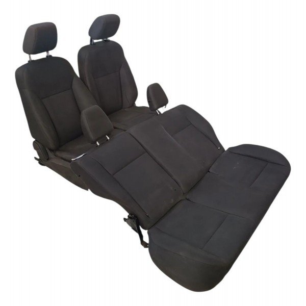 Jogo De Banco Tecido New Fiesta Mexicano Sedan 2011 2012 Preto