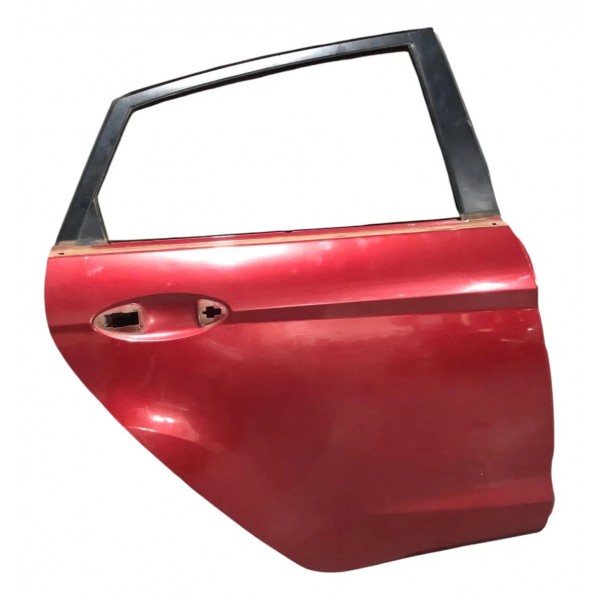 Porta Traseira Direita New Fiesta Sedan Mexicano 2012 2019 Traseira Direita Vermelho