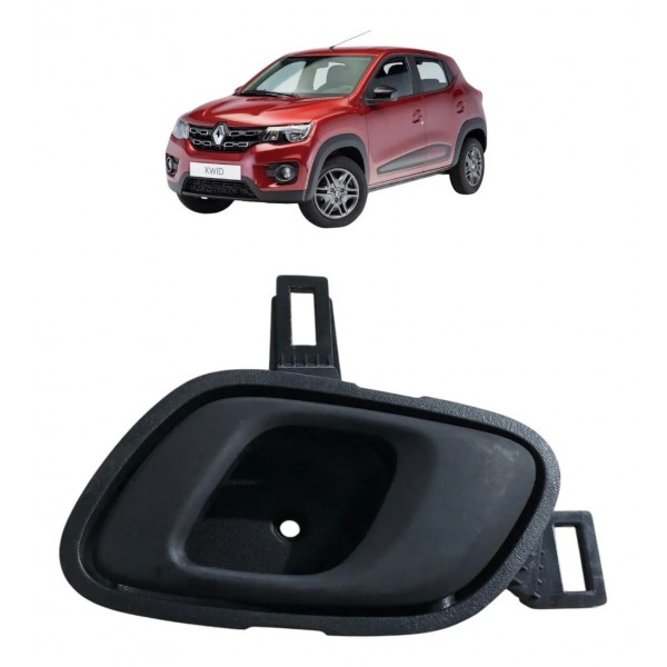Maçaneta Interna Tras. Esquerdo Renault Kwid 2019 2020 2022 Preto Traseira