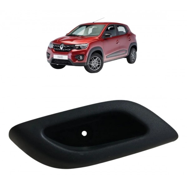 Puxador Interno Porta Tras Esquerdo Renault Kwid 2019 /2022 Preto Traseira