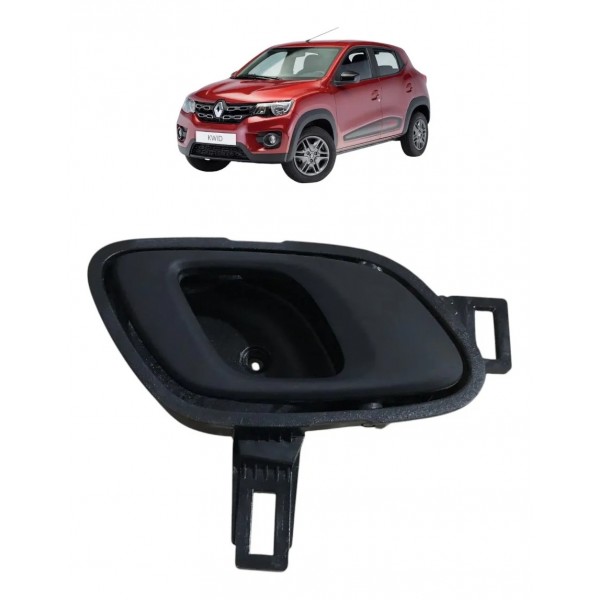 Maçaneta Interna Tras. Direito Renault Kwid 2019 2020 2022 Preto Traseira