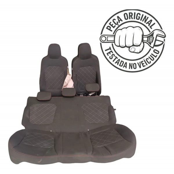Jogo Banco Tecido Renault Kwid 2019 2020 2021 2022 Cinza