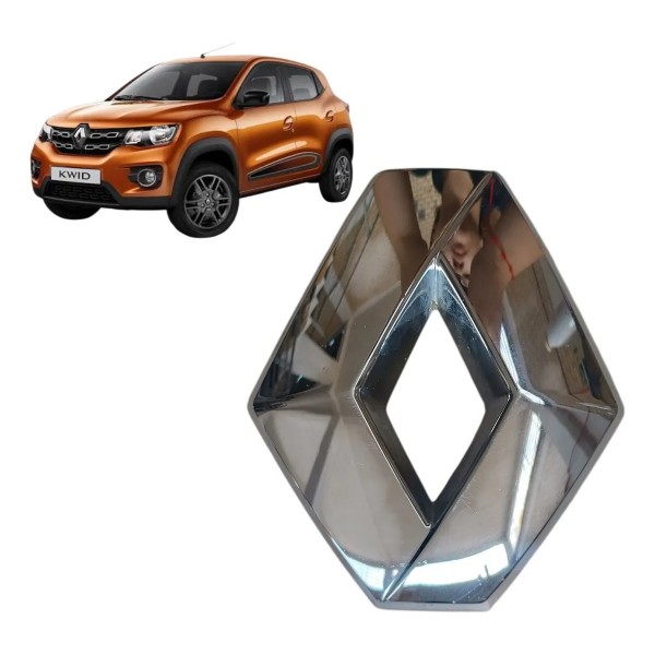Emblema Logo Dianteiro Renault Kwid 2019 2020 2021 2022 Prateado