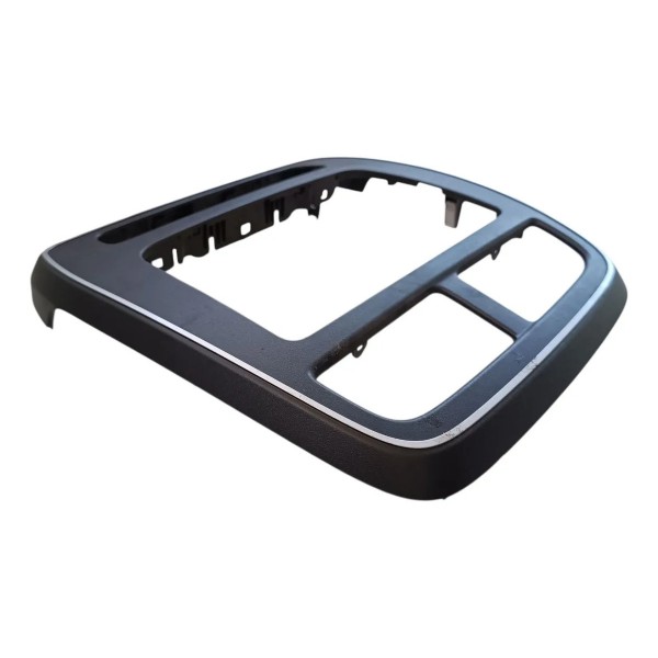 Moldura Painel Central Difusor Renault Kwid 2018 A 2022 Preto Com Acabamento Cromado