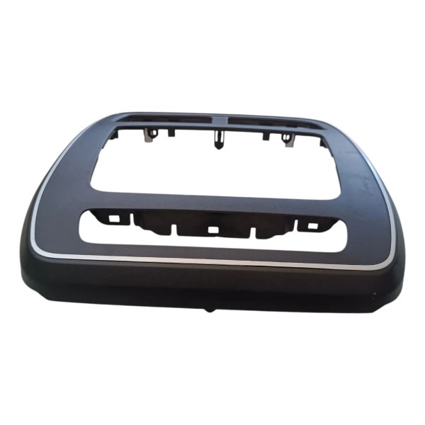 Moldura Painel Central Difusor Renault Kwid 2018 A 2022 Preto Com Acabamento Cromado