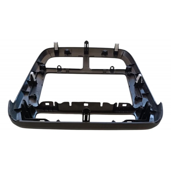 Moldura Painel Central Difusor Renault Kwid 2018 A 2022 Preto Com Acabamento Cromado