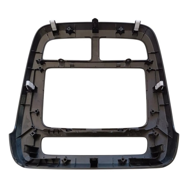 Moldura Painel Central Difusor Renault Kwid 2018 A 2022 Preto Com Acabamento Cromado