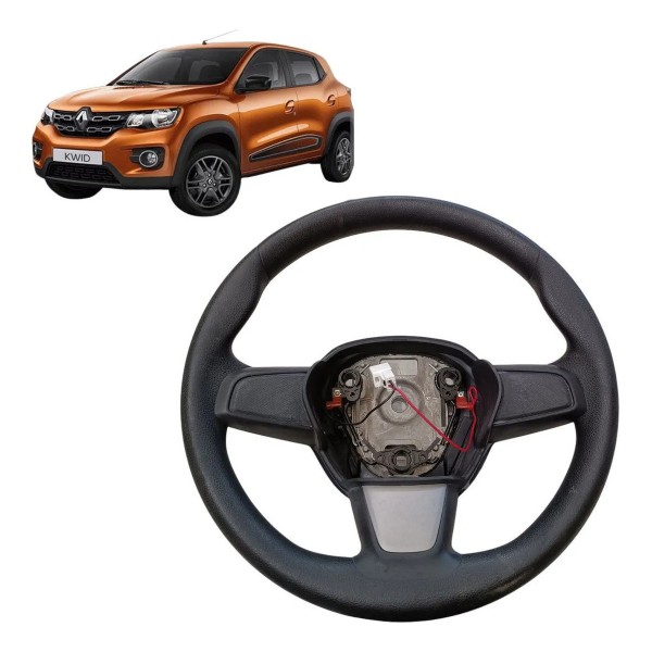 Volante Direção Renault Kwid 1.0 3cc 2019 2020 2021 2022 Preto