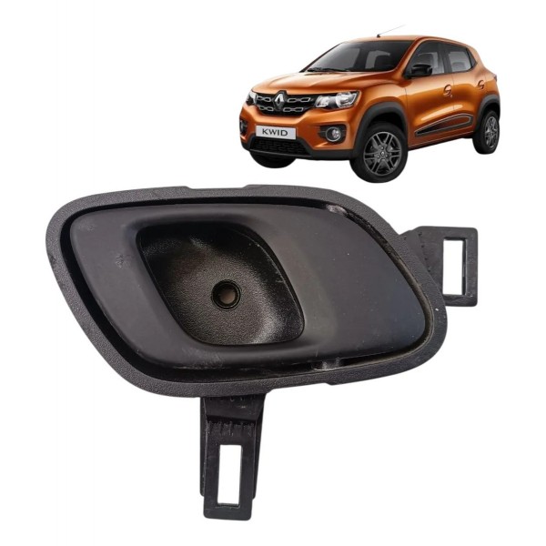 Maçaneta Interna Diant. Direita Renault Kwid 2019 2020 2022 Preto Dianteira