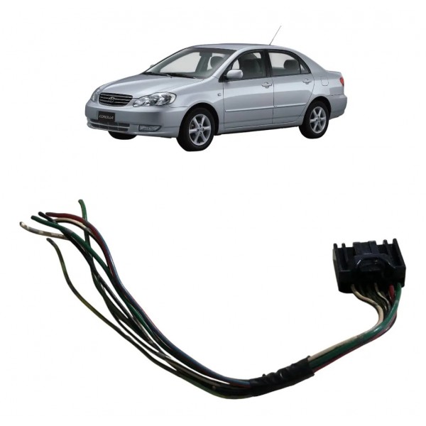 Plug Conector Chicote Botão Pisca Alerta Corolla 2003/2008 Preto