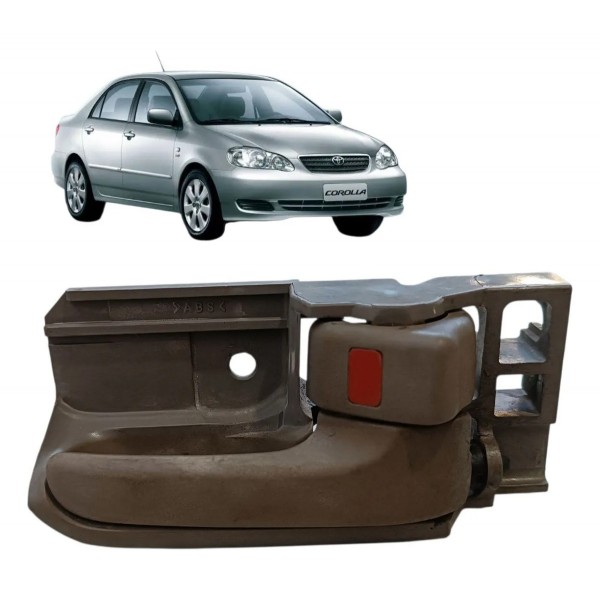 Maçaneta Interna Dianteira Direita Toyota Corolla 2003/2008 Cinza Dianteira