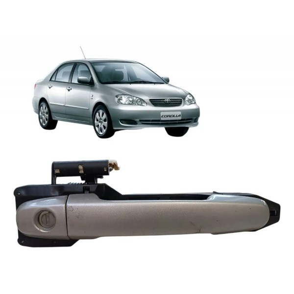 Maçaneta Externa Dianteira Direita Corolla Xli 2003 A 2008 Prateado Dianteira