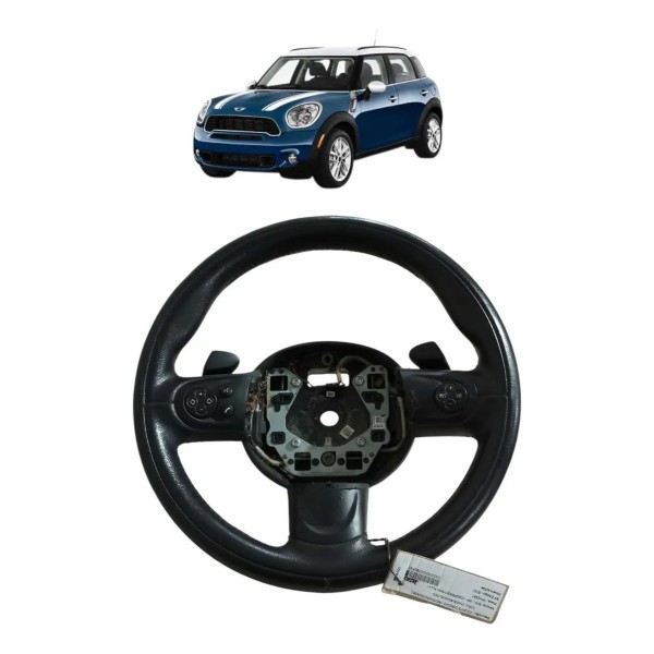 Volante Direção Comando Borboleta Mini Cooper 2011 2012 2016 Preto