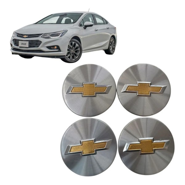 Miolo Calota Central Roda Gm Cruze 2017 2018 2019 2020 Un Prateado