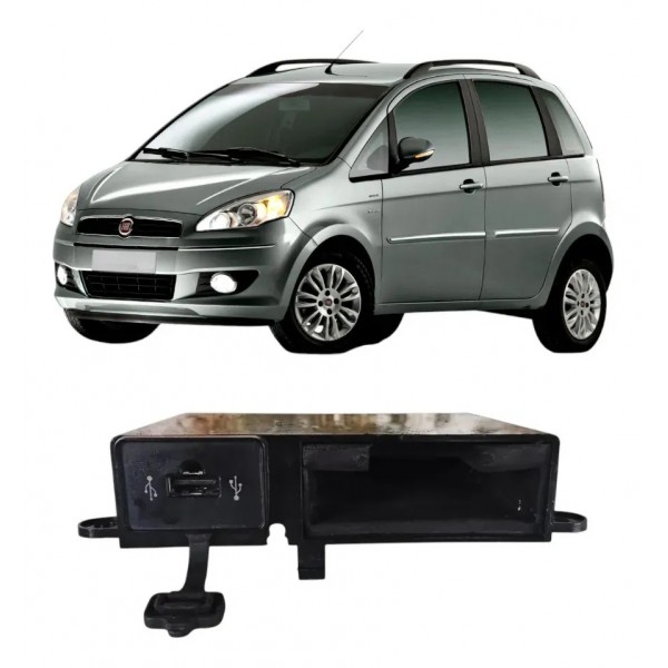 Moldura Suporte Conector Usb Fiat Idea 2010 2011 2012 2015
