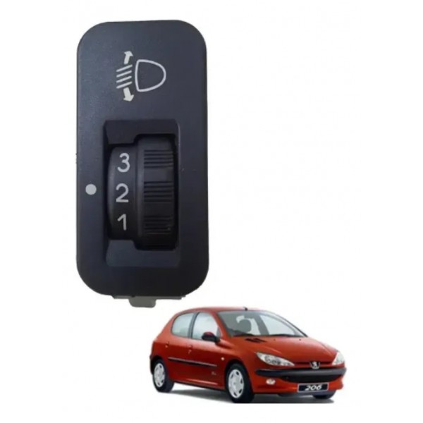 Botão Reostato Farol Peugeot 206 207 1999  2007 1925699