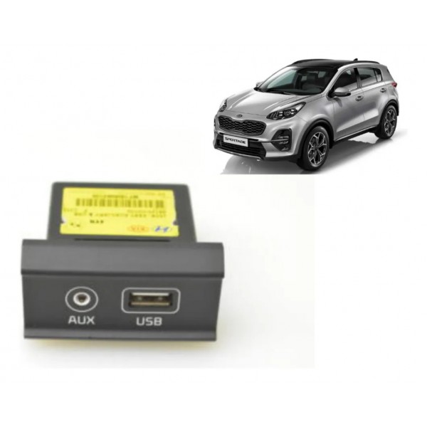 Entrada Usb Aux Kia Sportage 2018 A 2021 138 Preto Preto